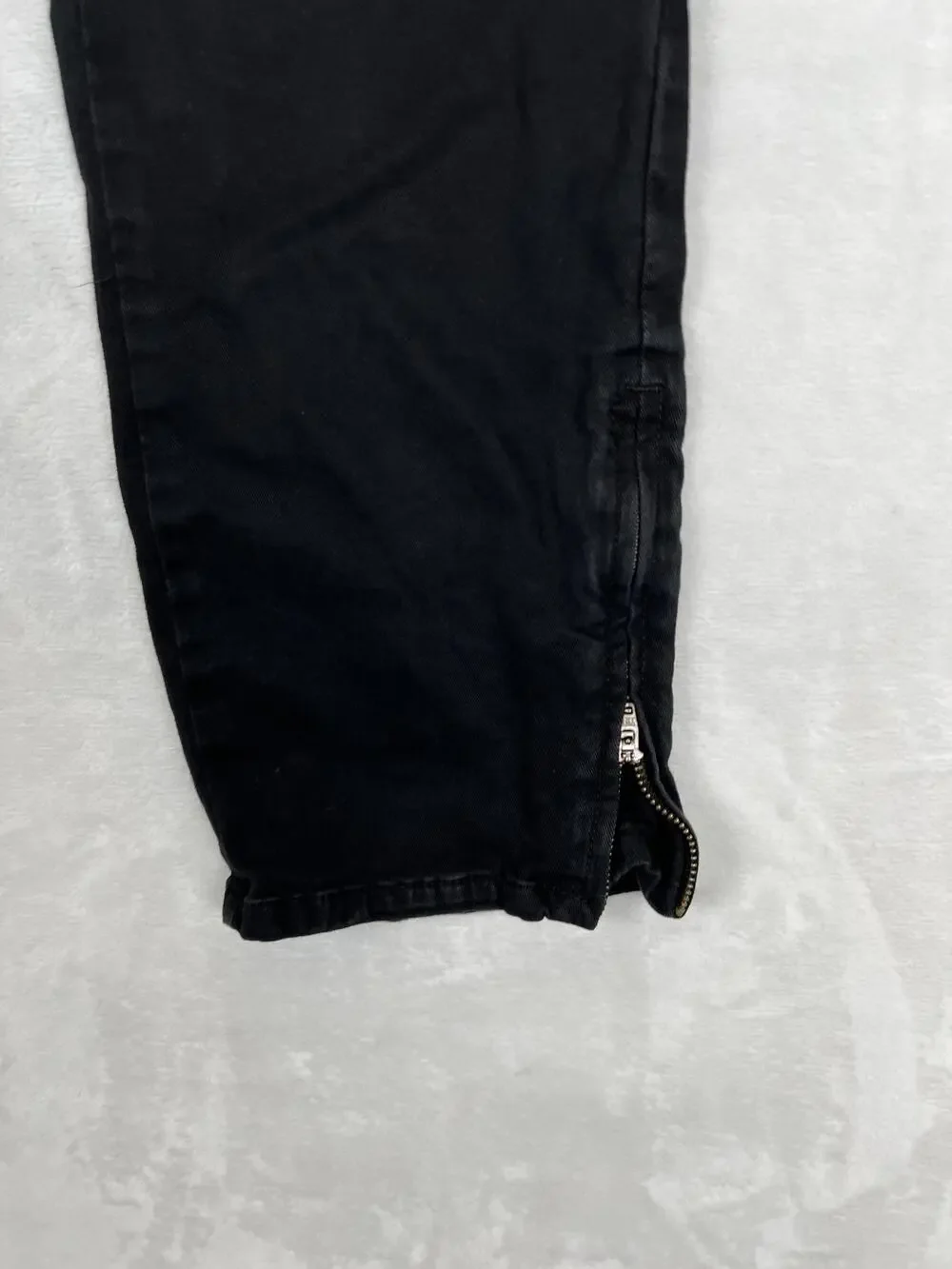 Mnml Double Knee Carpenter Jeans Mens 30x30 Black Ankle Zip Pants